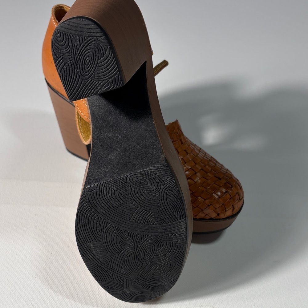 Color Siete Leguas Woven Leather Huarache Mary Jane Shoes Brown Size 4 - Picture 5 of 6